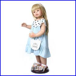 28 inch Reborn Toddler Girls Full Body Vinyl Toys Reborn Baby Dolls Can Stand