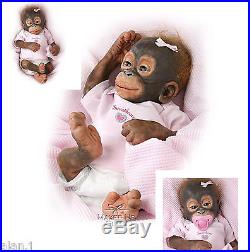 Ashton Drake Little Umi Baby Orangutan Silicone Monkey ...