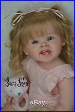CUSTOM ORDER! Reborn Doll Baby Girl Toddler Adele by Ping Lau Human Hair