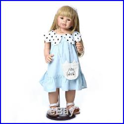 Reborn Baby Dolls 28 Lifelike Standing Reborn Toddler Child Doll with Cross Bag 02 cm