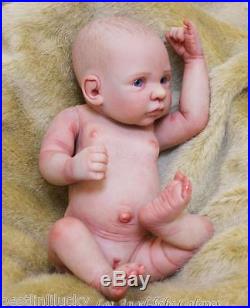 10 Blue-eyed baby realistic Girl Newborn Lifelike Vinyl silicone Baby Doll New