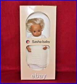 12 Vintage 503 Baby Boy Sexed Sasha Doll Nightdress, Fair Hair, Tag And Box, UK