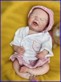 13inch Full Body Silicone Reborn Baby Girl Adorable Soft Silicone Newborn Doll