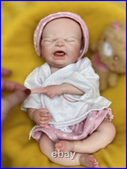 13inch Full Body Silicone Reborn Baby Girl Adorable Soft Silicone Newborn Doll