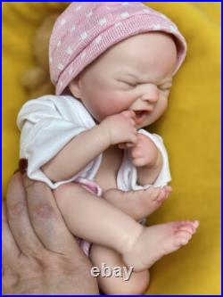 13inch Full Body Silicone Reborn Baby Girl Adorable Soft Silicone Newborn Doll