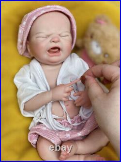 13inch Full Body Silicone Reborn Baby Girl Adorable Soft Silicone Newborn Doll