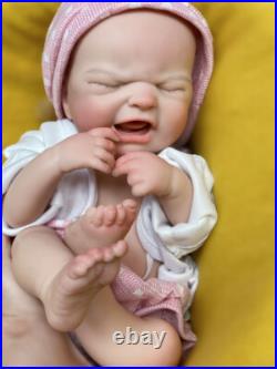 13inch Full Body Silicone Reborn Baby Girl Adorable Soft Silicone Newborn Doll