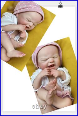 13inch Full Body Silicone Reborn Baby Girl Adorable Soft Silicone Newborn Doll