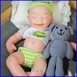 15 Lovely Realistic Newborn Baby Dolls Platinum Silicone Smiley BOY Doll New