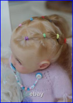 16inch Realistic Girl Reborn Baby Doll Peeka Hand-Rooted Hair Artist Painted Toy