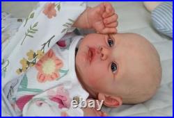 16inch Realistic Reborn Baby Doll Painted Hair Soft Vinyl Skin Finished Toy Gift