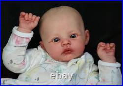 16inch Realistic Reborn Baby Doll Painted Hair Soft Vinyl Skin Finished Toy Gift