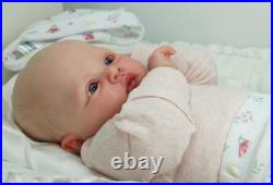 16inch Realistic Reborn Baby Doll Painted Hair Soft Vinyl Skin Finished Toy Gift