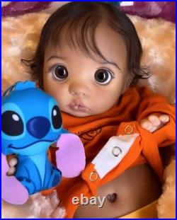 16inch Realistic Weighted Reborn Baby Doll Peeka Rooted Hair Soft Skin Gifts Toy