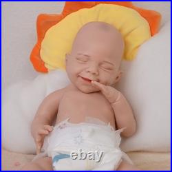 17.72 Inch Realistic Newborn Girl Reborn Baby Dolls Full Silicone Body Dolls