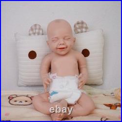 17.72 Inch Realistic Newborn Girl Reborn Baby Dolls Full Silicone Body Dolls