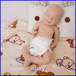 17.72 Inch Realistic Newborn Girl Reborn Baby Dolls Full Silicone Body Dolls