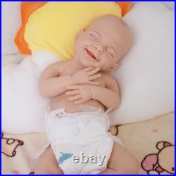 17.72 Inch Realistic Newborn Girl Reborn Baby Dolls Full Silicone Body Dolls