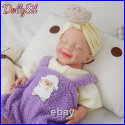 17.72 Reborn Doll Floppy Asleep Full Silicone Newborn Baby Doll Toy Gift