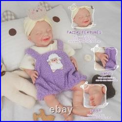 17.72 Reborn Doll Floppy Asleep Full Silicone Newborn Baby Doll Toy Gift
