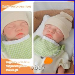 17.72 inch Silicone Reborn Baby Dolls Lifelike Newborn Boy Dolls Gifts 5.73lb