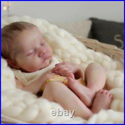 17in Real Reborn Baby Doll Lifelike Newborn Boy Full Body Vinyl Silicone Doll