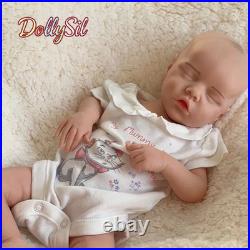 18.11 Inch Silicone Reborn Baby Lifelike Painted Newborn Girl Lifelike Doll
