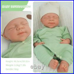18.31 inch Silicone Reborn Baby Dolls Lifelike Newborn Boy Dolls Wheaten Color