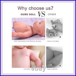 18.5 Drink-Wet System Reborn Smiley Girl Doll Full Platinum Silicone Baby Dolls 18.5 Drink-Wet System Reborn Smiley Girl Doll Full Platinum Silicone Baby Dolls