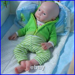 18.5 Newborn Boy Full Body Silicone Reborn Baby Dolls Handmade Dolls 2024