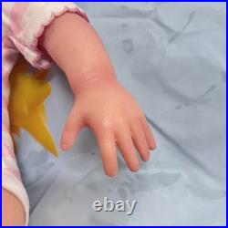 18.5 Realistic Reborn Baby Doll Newborn, Platinum Silicone, Can Drink Water&Pee