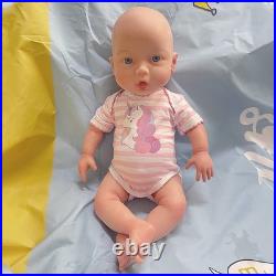18.5 Realistic Reborn Baby Doll Newborn, Platinum Silicone, Can Drink Water&Pee