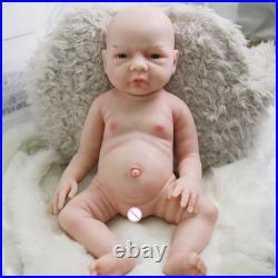 18.5 Reborn Baby Doll Soft Body Realistic Girl Newborn with Clothes & Bottle