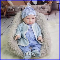 18.5 Reborn Baby Doll Soft Body Realistic Girl Newborn with Clothes & Bottle