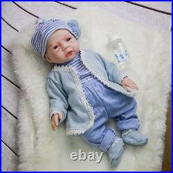 18.5 Reborn Baby Doll Soft Body Realistic Girl Newborn with Clothes & Bottle