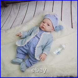 18.5 Reborn Baby Doll Soft Body Realistic Girl Newborn with Clothes & Bottle