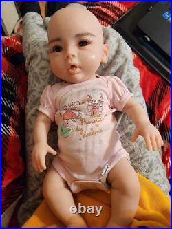 18.5 Silicone Baby Full Body Dolls Real Reborn Baby Doll Newborn Baby Doll