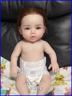 18.5 Silicone Baby Full Body Dolls Real Reborn Baby Doll Newborn Baby Doll