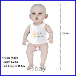 18.5 Silicone Baby Full Body Dolls Real Reborn Baby Doll Newborn Baby Doll