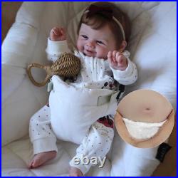 18'' Boy/Girl Full Body Silicone Vinyl Reborn Doll Painted Rooted Hair Mom Gift