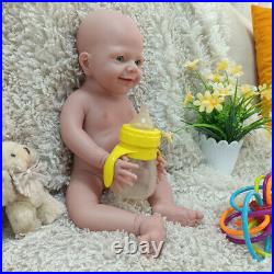 18'' Cute Infant Full Body Silicone Real Touch Girl Doll Lifelike Pretty Baby