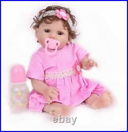 18 Full Body Silicone Reborn Baby Dolls Lifelike Bathing Girl Doll Gifts Toys