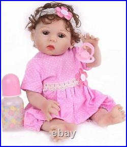 18 Full Body Silicone Reborn Baby Dolls Lifelike Bathing Girl Doll Gifts Toys