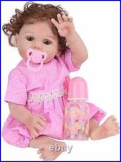 18 Full Body Silicone Reborn Baby Dolls Lifelike Bathing Girl Doll Gifts Toys