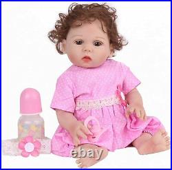 18 Full Body Silicone Reborn Baby Dolls Lifelike Bathing Girl Doll Gifts Toys