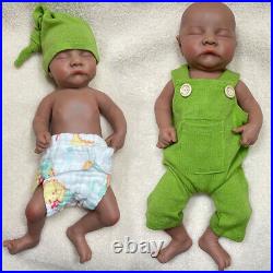 18 Full Platinum Silicone Reborn Doll Floppy African American Newborn Baby Boy