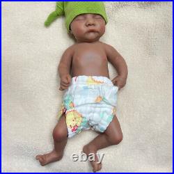 18 Full Platinum Silicone Reborn Doll Floppy African American Newborn Baby Boy