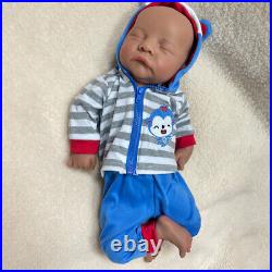 18 Full Platinum Silicone Reborn Doll Floppy African American Newborn Baby Boy