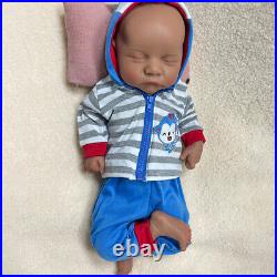 18 Full Platinum Silicone Reborn Doll Floppy African American Newborn Baby Boy