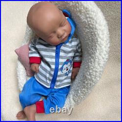 18 Full Platinum Silicone Reborn Doll Floppy African American Newborn Baby Boy